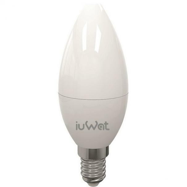 iuwat lampada led oliva e14 6w luce fredda 6400k iuwat - foto 1