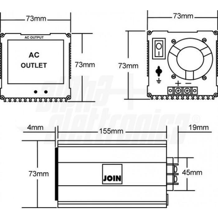 alpha elettronica inverter 300w 12vdc a 230v onda modificata - foto 2