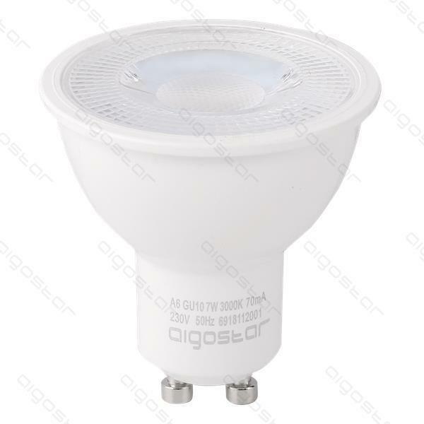 aigostar lampada led dicroica 7w cob gu10 3000k luce calda - foto 1