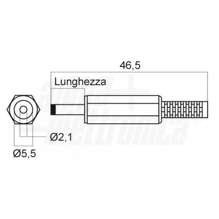 alpha elettronica spina alimentazione  dc ø5,5-2,1mm - foto 2