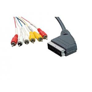 Adattatore scart a 6 rca video audio composito 1.5 metri