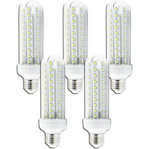 Lampada led 4 tubi e27 15w 6400k luce fredda