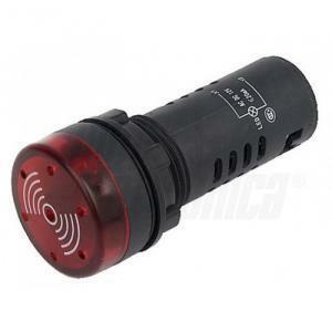 Indicatore led buzzer da pannello 230v rosso