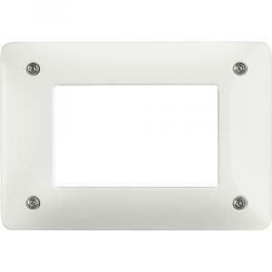 Placca 3 moduli antirimozione bianco serie matix