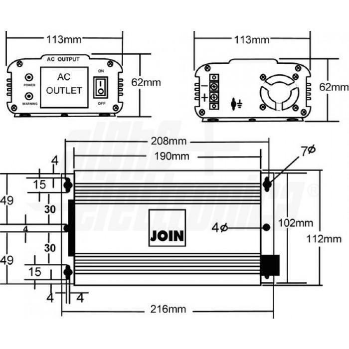 alpha elettronica inverter 600w 12dc a 230vac onda modificata - foto 2