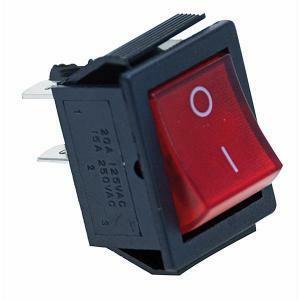 Mini interruttore unipolare a bilanciere luminoso rosso 0-i