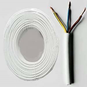 Cavo tondo 2x1.5mm bianco similgomma, matassa da 100 mt