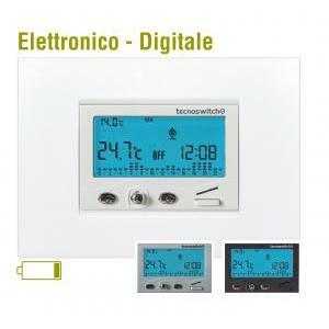 Cronotermostato a batterie digitale settimanale michelangelo da incasso antracite