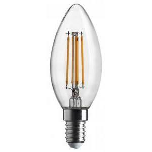 Lampada filoled oliva e14 4,5w 6500k luce fredda