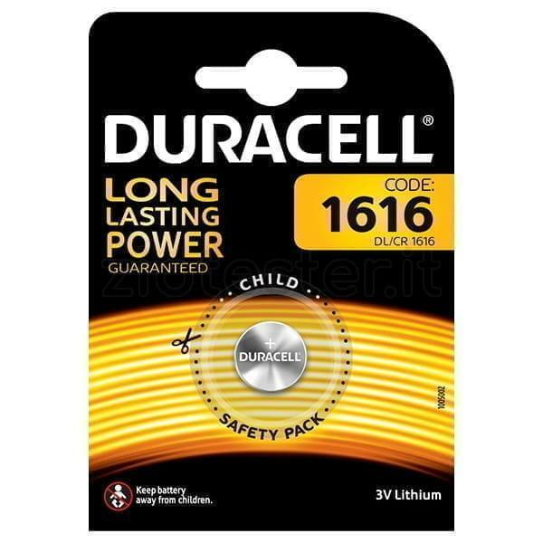 duracell batteria litio  bottone 3v duracell 1616 - foto 1