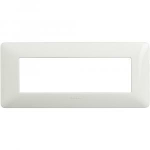 Placca 6 moduli bianco serie matix