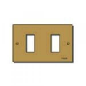 Placca 2 moduli bronzo serie 8000