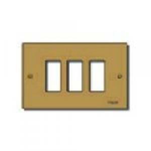 Placca 3 moduli bronzo serie 8000