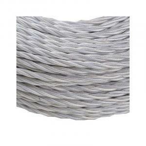 Cavo treccia raion 2x0.50mm bianco