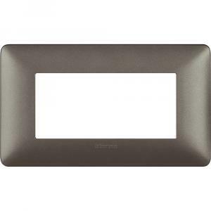 Placca 4 moduli iron serie matix