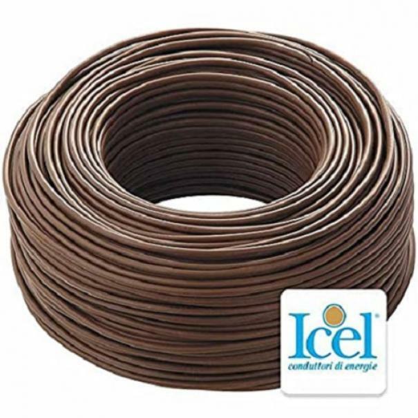 icel cavo elettrico fs18or18 marrone 2x2.5mm, matassa da 100 mt - foto 1