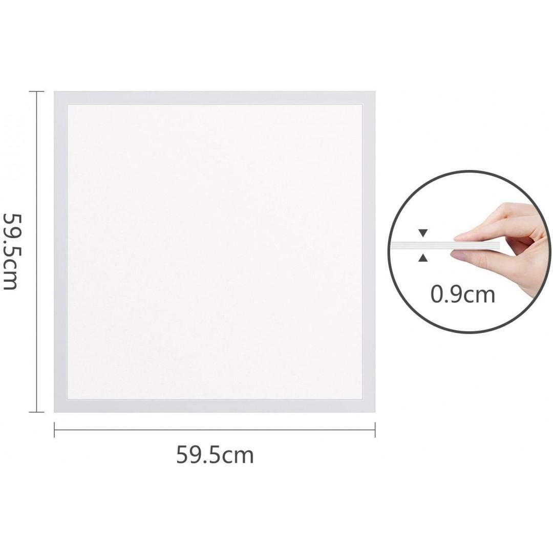 aigostar pannello led slim 60x60cm 40w bianco 6500k luce fredda - foto 2