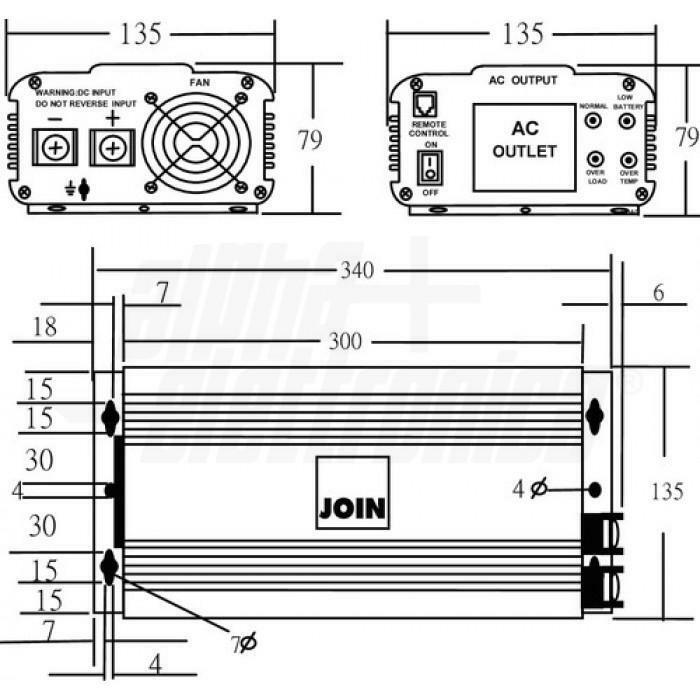 alpha elettronica inverter 1000w da 12vdc a 230vac onda modificata - foto 2