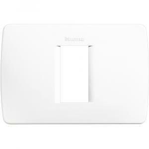 Placca 1 modulo bianco serie luna