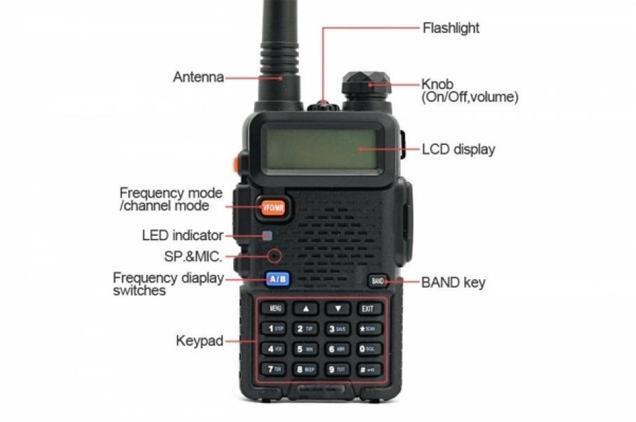 baofeng walkie talkie singolo uhf/vhf 5w 128 canali professionale, baofeng - foto 1